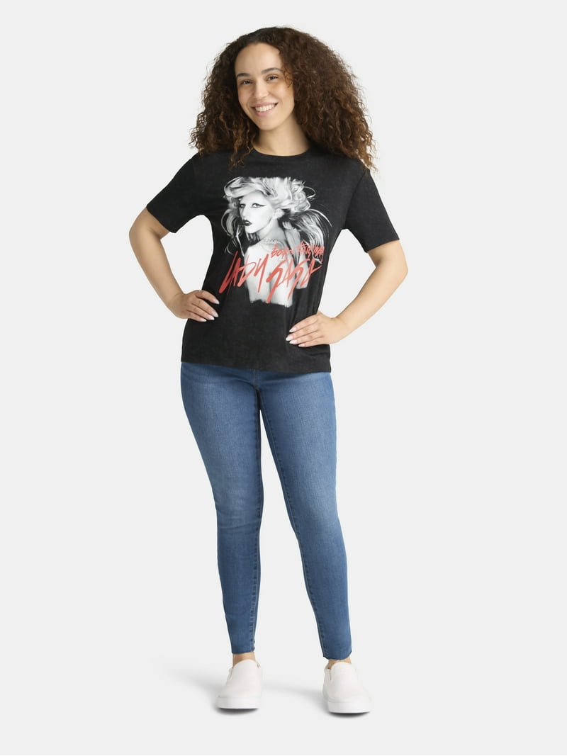 LICENSE JUNIORS LADY GAGA BAND TEE SIZE XXS-XXL - Walmart.com
