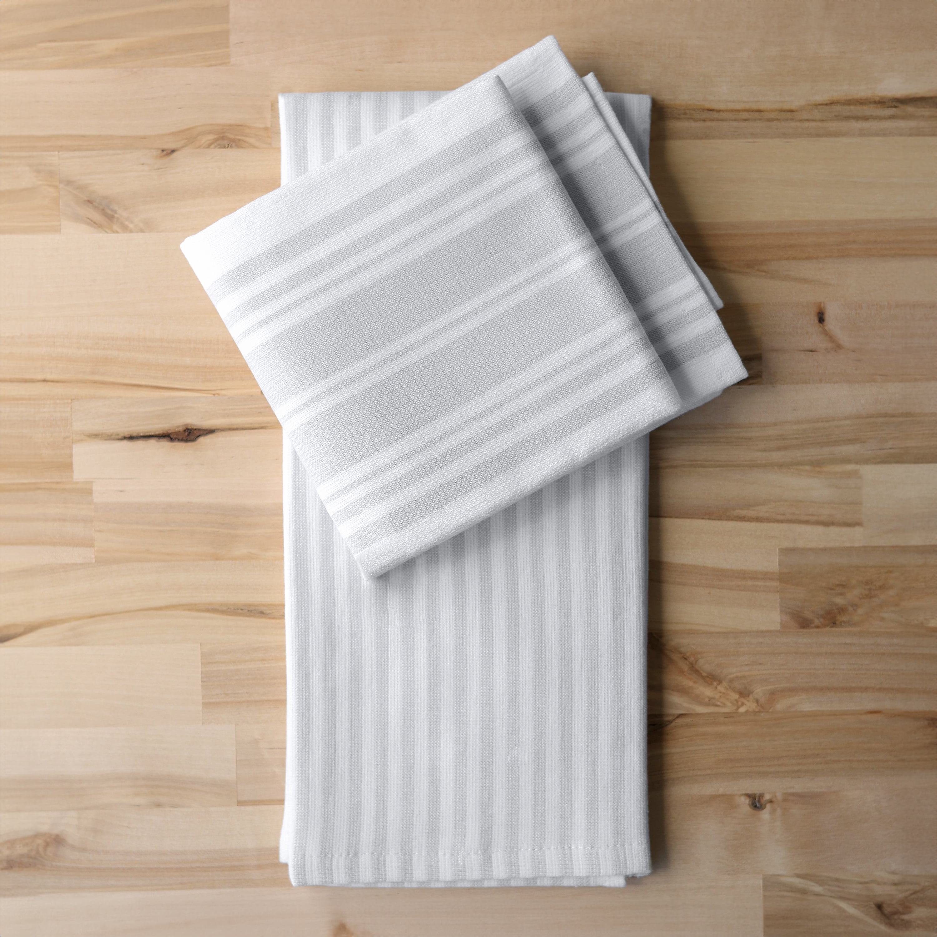 Better Homes & Gardens 2-Pack Kitchen Towels, Soft Silver