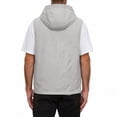 thumbnail image 5 of USNSM Mens Hoodie Casual Lightweight Golf Vest Outerwear with Pockets Zip Up Solid Color Sleeveless Softshell Jacket for Running Hiking Gray XXL, 5 of 9