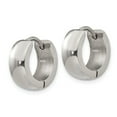 thumbnail image 2 of Stainless Steel Polished 5.0mm Hinged Hoop Earrings; for Adults and Teens; for Women and Men, 2 of 3