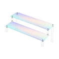 thumbnail image 4 of Acrylic Display Riser Jewelry Display Riser Shelf 30cm Clear Acrylic Showcase Clear Product Stand for Cupcake Dessert Retail Shoe Conutertop double layer, 4 of 7