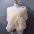 thumbnail image 1 of Wraps Women's Faux Shawl Wrap Cape For Bridal Wedding Blue Artificial Wool Wraps, 1 of 3