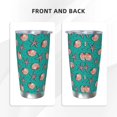 thumbnail image 3 of Logiee Starfish and Shell Print 20OZ Car Cup with Lid, Stainless Steel Vacuum Insulated Double Wall Travel Tumbler, Durable Insulated Coffee Mug,Thermal Cup with Straw-Straw Three-piece Set, 3 of 8