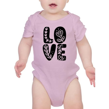

Love W Flowers Bodysuit Infant -Smartprints Designs 12 Months