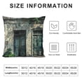 thumbnail image 6 of Acheng Rustic Throw Pillow Cushion Cover, Doors of Old Rock House French Frame Details in Countryside European Past Theme, Decorative Square Accent Pillow Case, Teal Grey,2 Pcs White, 6 of 6