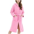 thumbnail image 2 of Ropa de cama Ropa infantil Albornoz grueso con capucha alargado Pijamas de terciopelo para niñas Camisón de poliéster para niñas, 2 of 7