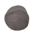 thumbnail image 5 of Lazy Sofa Chair Michael 4 Foot Cylindrical Suede Bean Bag, Charcoal,Living Room Bean Bag, 5 of 5