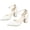 White, variant on Women Block Heels 3.54in Pointed Toe Anti-Slip Comfy Feminine Elegant Womens Heels for Stage Party Casual Anniversary Banquet