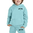 thumbnail image 2 of WOYY Big Girls Clothes Set New York Print Hoodie Sweatpants Outfits, Sizes 7-8, 2 of 5