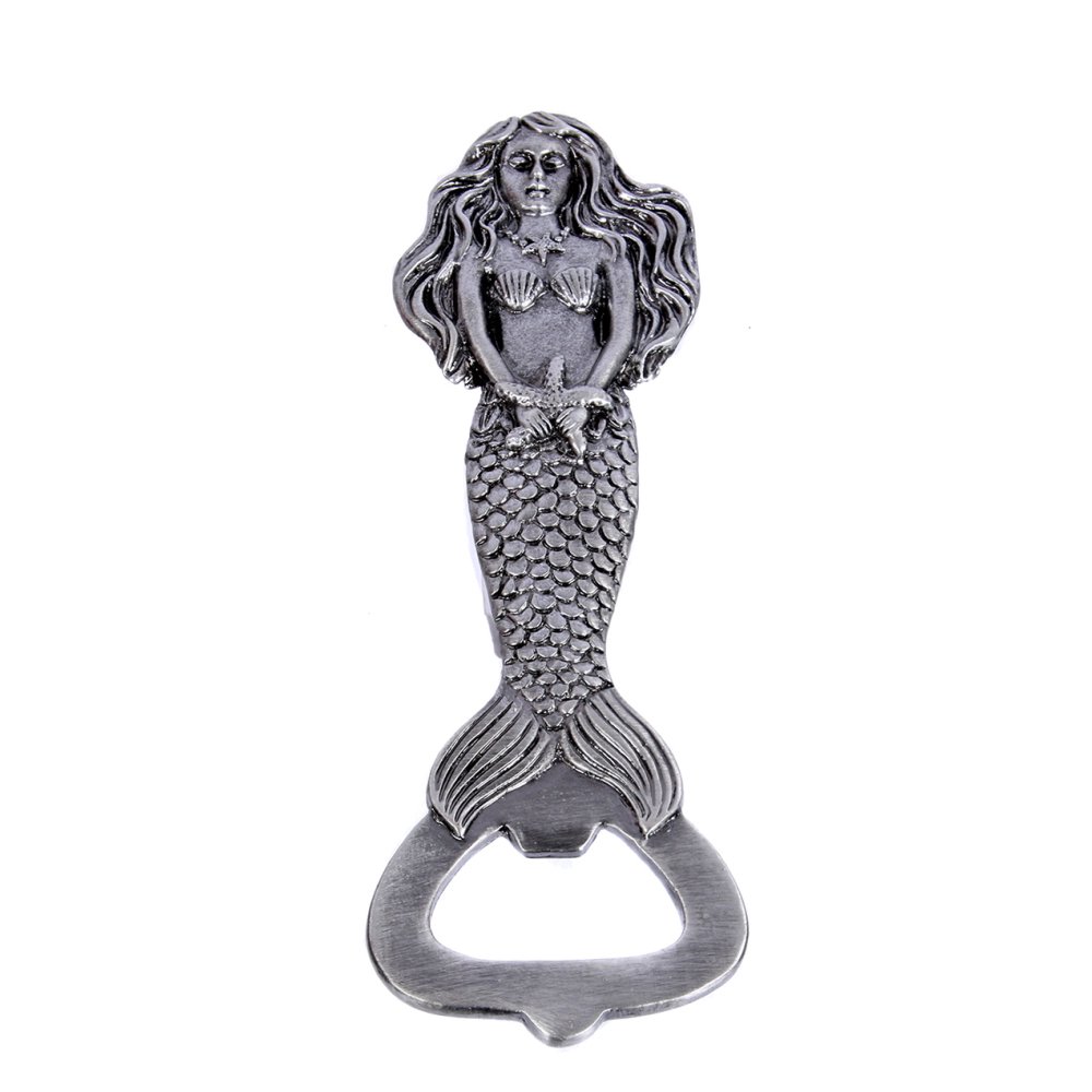 Mermaid Shaped Bottle Opener 4.5 Inches Metal