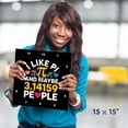 thumbnail image 4 of 3dRose, I like Pi and maybe three people funny number Pi Day math gift, 15x15 Wall Clock, 4 of 8