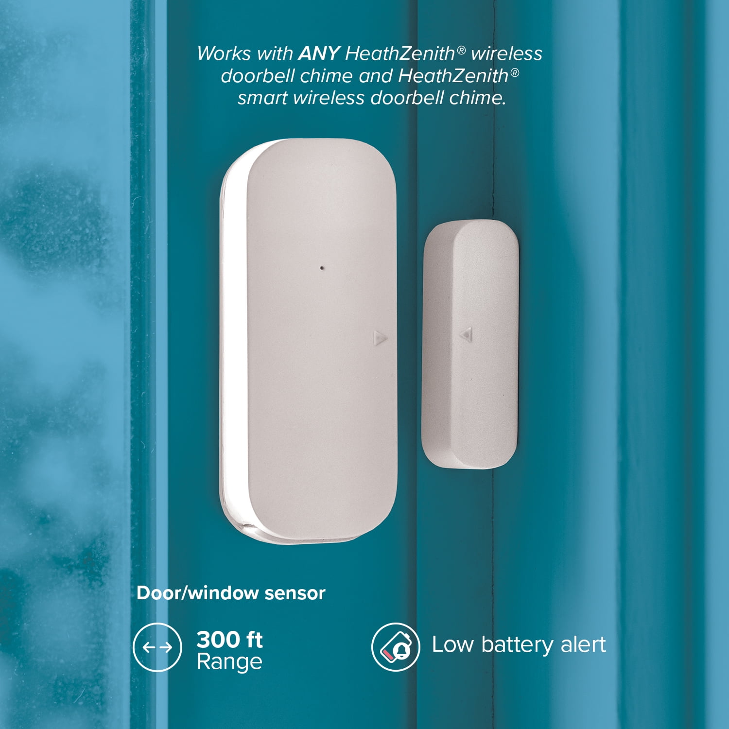 Globe Electric Heath Zenith White Plastic Wireless Battery-Operated Door/Window Sensor
