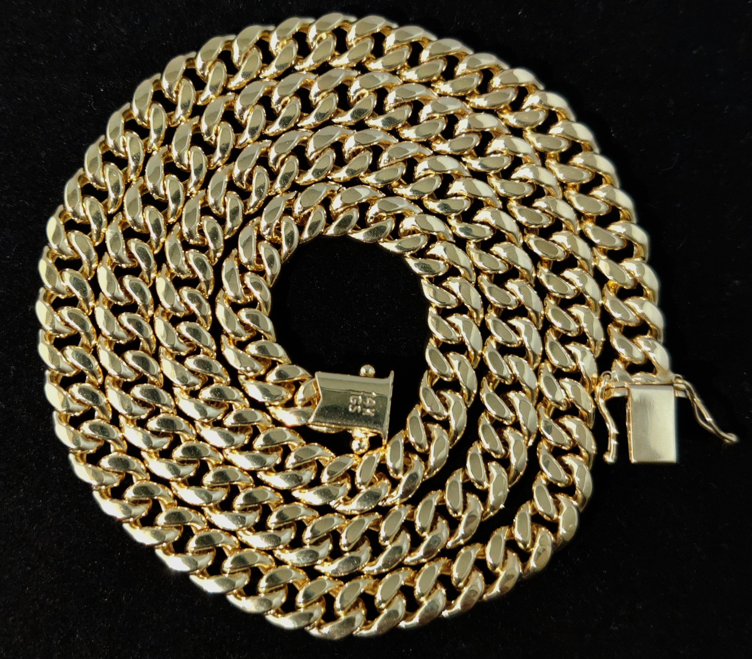 14k Real Gold Miami Cuban Link Chain Necklace 2mm - 6.8mm Inches Real 14K Yellow Gold,Man Gold Chain,Ladies Gold Chain, 14k Gold Chain (Width:6.2mm; Necklace length:26;)