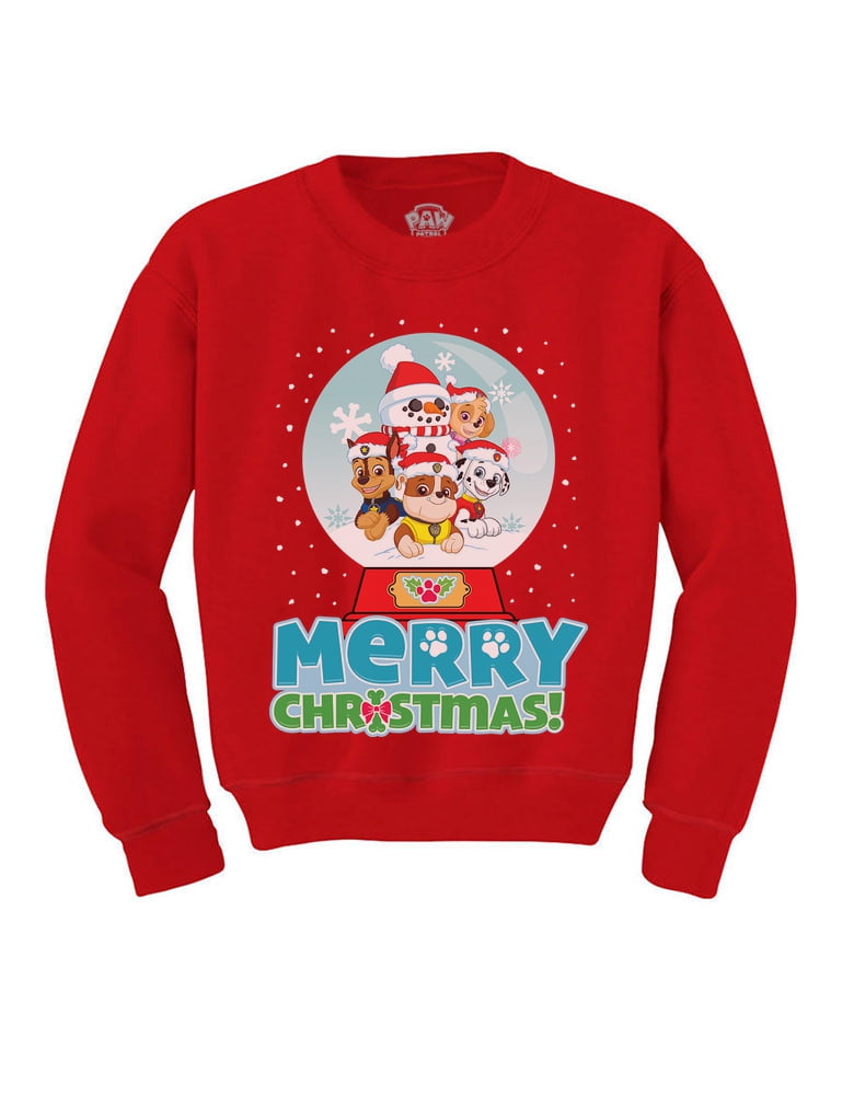 Tstars Gift for Toddler Boys Paw Patrol Ugly Christmas Sweatshirt Walmart