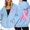 Blue, variant on Women's Zip Up Hoodie Cancer Awareness Month Long Sleeve Pullover With Drawstring Pocket For Casual Winter Sports Cozy Stylish Women's Sweatshirt S