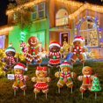 thumbnail image 3 of Señales Navideñas para Jardín Memorywuu 8 Piezas 25 cm Hombre de Jengibre 3D, 3 of 6