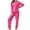Hot Pink, variant on Diufon Women's Pajama Sets Soft Loose Long Sleeve Crewneck Tops and Cropped Pants Casual Home Sleepwear Outfit
