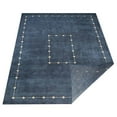 thumbnail image 4 of Rugsotic Carpets Handmade Rugs Hand Knotted Loom Rectangle 6'7''x9'10'' Blue Wool for Indoor Use, 4 of 6
