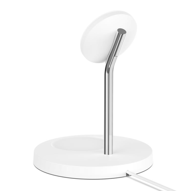 Belkin MagSafe 2-in-1 Wireless Charging Stand - Fast Charging for Apple  iPhone 15, 14, 13 & 12 series & AirPods - MagSafe Charging Station For  Multiple Devices - White 