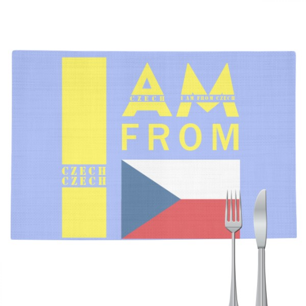 I Am From Czech Art Deco Fashion Placemat Pad Kitchen Woven Heat