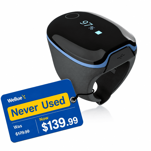 Open Box Wellue O2Ring Never Used Bluetooth Pulse Oximeter, Wearable Oxygen Monitor for Sports, Aviation Trends