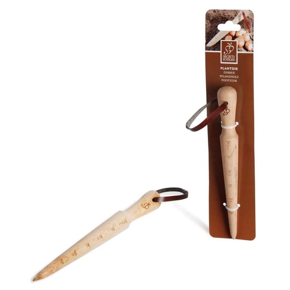 Esschert Design Wooden Plant Dibber with Depth Scale Garden Tool W4006