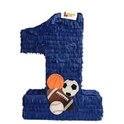 APINATA4U Blue Number One Pinata 20" Tall Sports Theme