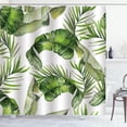 thumbnail image 3 of Tropical Leaves Shower Curtain Green Palm Banana Leaf Plant Botanical Shower Curtains for Bathroom Waterproof Polyester Fabric Bathroom Curtain with 12 Hooks, 3 of 5
