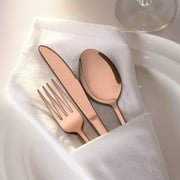Vesteel 40 Piece Copper Silverware Flatware Set for 8, Stainless Steel Eating Utensils Cutlery Tableware Includes Knives/Spoons/Forks