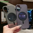 thumbnail image 2 of For iPhone 16 ProMax 16plus Carbon Fiber Patterned Magnetic Case for IPhone 13 14 15 Pro Max 16 Magsafe Logo Hole Slim PC Cover black For iPhone 14ProMax, 2 of 5