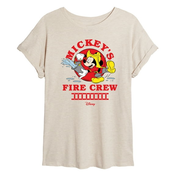 Disney - Firefighter Mickey - Fire Crew - Women's Oversized T-Shirt