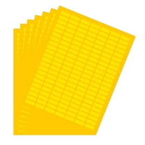 Small Labels Printable Sticker for Injket Printers in Yellow, Small Printing Labels 1 inch x 0.375 inch for Laser Printers with Template Included - 1078 Pack