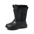 thumbnail image 1 of Woobling Men's Mid Calf Boot Plush Lining Winter Round Toe Snow Boots Non-slip Cold Weather Black Without Steel Spikes 8, 1 of 2