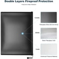 thumbnail image 4 of Fireproof Document Bag, Large Fire-Resistant Waterproof Storage Pouch for Valuables, Passports, and Money - 1 Piece, 4 of 5