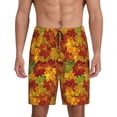 thumbnail image 1 of Fotbe Vintage maple leaf autumn Pantalones Cortos de Pijama para Hombre, Ropa de Dormir, Pantalones de Pijama Cortos para Hombre-X-Large, 1 of 6