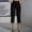 Black, variant on Dxzfnsa Pants for Women Summer Womens High Waisted Cropped Wide Leg Trousers Stretchy Solid Color Straight Pants Trousers with Pockets