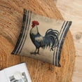 thumbnail image 6 of Cushion Case French Farmhouse Rooster Blue Grain Sack Striped Drawing Throw Pillow Cover Rustic Cock Outdoor Pillows 16"x16" Home Decoration for Sofa Couch Living Bed Room, 6 of 7