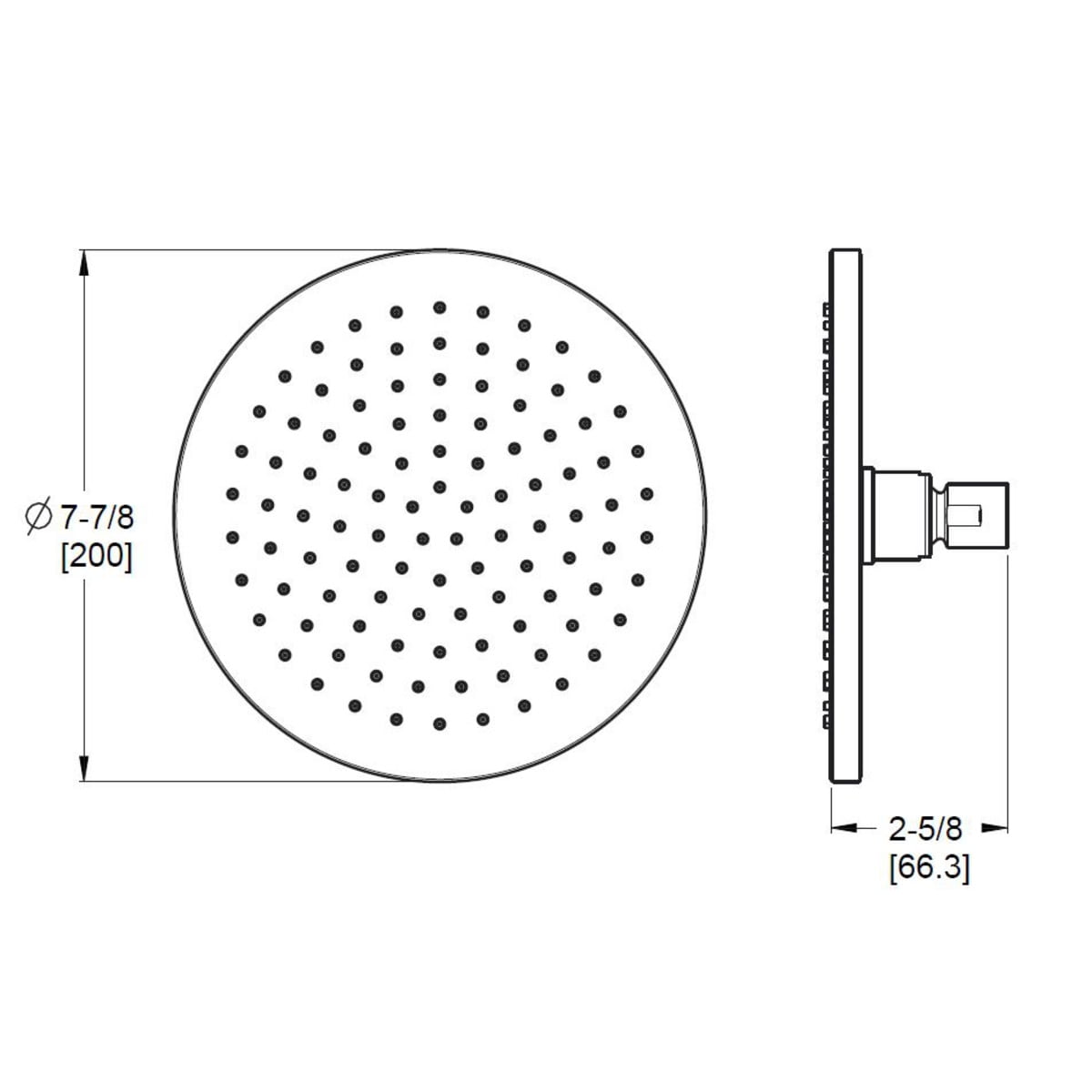 Pfister USH-01SHWD Modern Round 1.75 GPM Single Function Rain Shower Head - Nickel