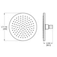 thumbnail image 2 of Pfister Ush-01Shw Modern Round 1.75 GPM Single Function Rain Shower Head - Black, 2 of 7