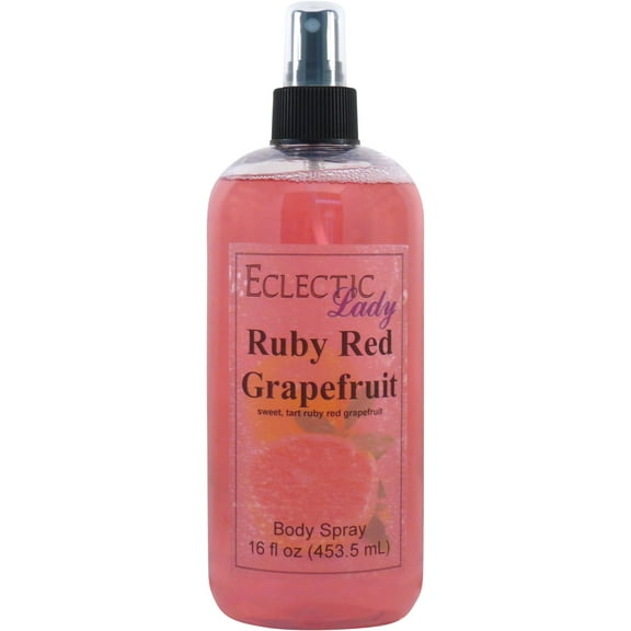 Ruby Red Grapefruit Body Spray, Eclectic Lady, Hydrating Mist, Unisex, 16 oz