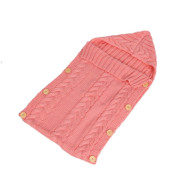 Saco de dormir de lana de punto para bebé de otoño e invierno, saco de dormir con botones, manta para fotografía, carrito de dormir, saco de dormir para fotografía de pañales