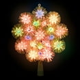 thumbnail image 2 of Northlight 8" Lighted Gold Retro Tinsel Snowflake Christmas Tree Topper - Multi Lights, 2 of 4