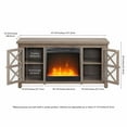 thumbnail image 6 of Evelyn&Zoe Colton Rectangular TV Stand with Crystal Fireplace for TV's up to 55", Gray Oak, 6 of 9