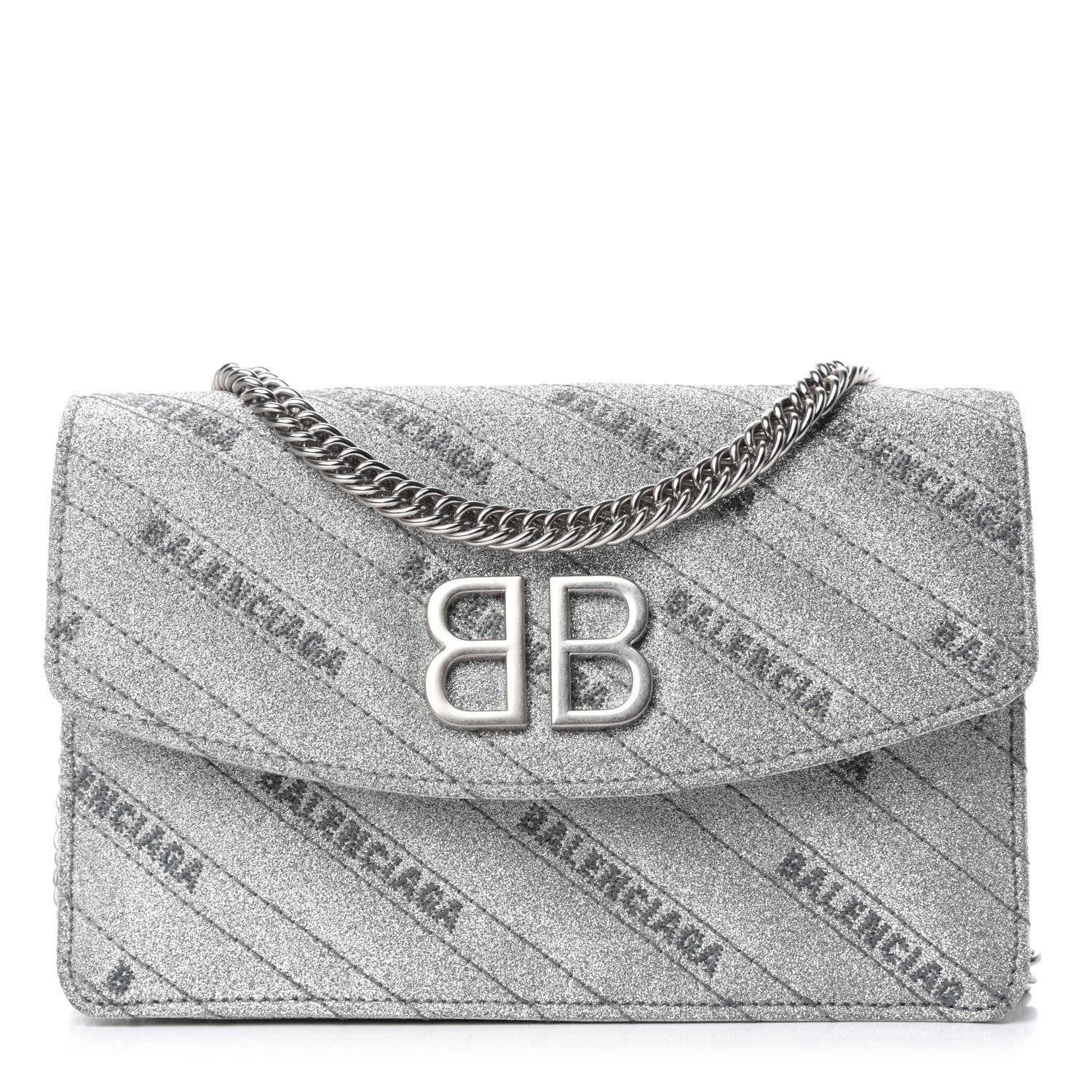 Balenciaga Black Jacquard BB Chain Shoulder Bag Balenciaga 53 OFF