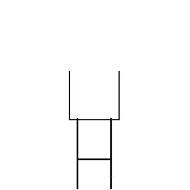 Pack of 5 Heavy Duty H Stakes Black Wire Yard Stake Kit 28" Tall 9