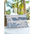 thumbnail image 6 of Outdoor Pillows Waterproof, Palm Tree Bedding Throw Pillows with Insert for Couch Sofa Bed, Coastal Tropical Coconut Plants Blue Wooden 12x20 Inch Pillowcases Decorative Camping Patio Pillow Set of 1, 6 of 8