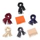 thumbnail image 4 of Qarigey Bufandas femeninas de marca de lujo, versátiles, fáciles de combinar, elegantes y modernas, bufanda lisa de lana de cordero al tacto Accesorios de disfraces gris oscuro, 4 of 6