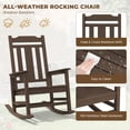 thumbnail image 6 of SERWALL Oversized Outdoor Rocking Chair for Adults, HDPE All Weather Patio Rockers for Porch Garden Lawn, Coffee, 6 of 10