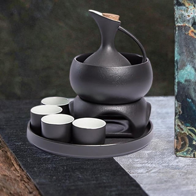 Sake de cerámica con sake con calentador, cerámica de creativa de bebida creativa de sake bebida para sake para calentamiento de la casa