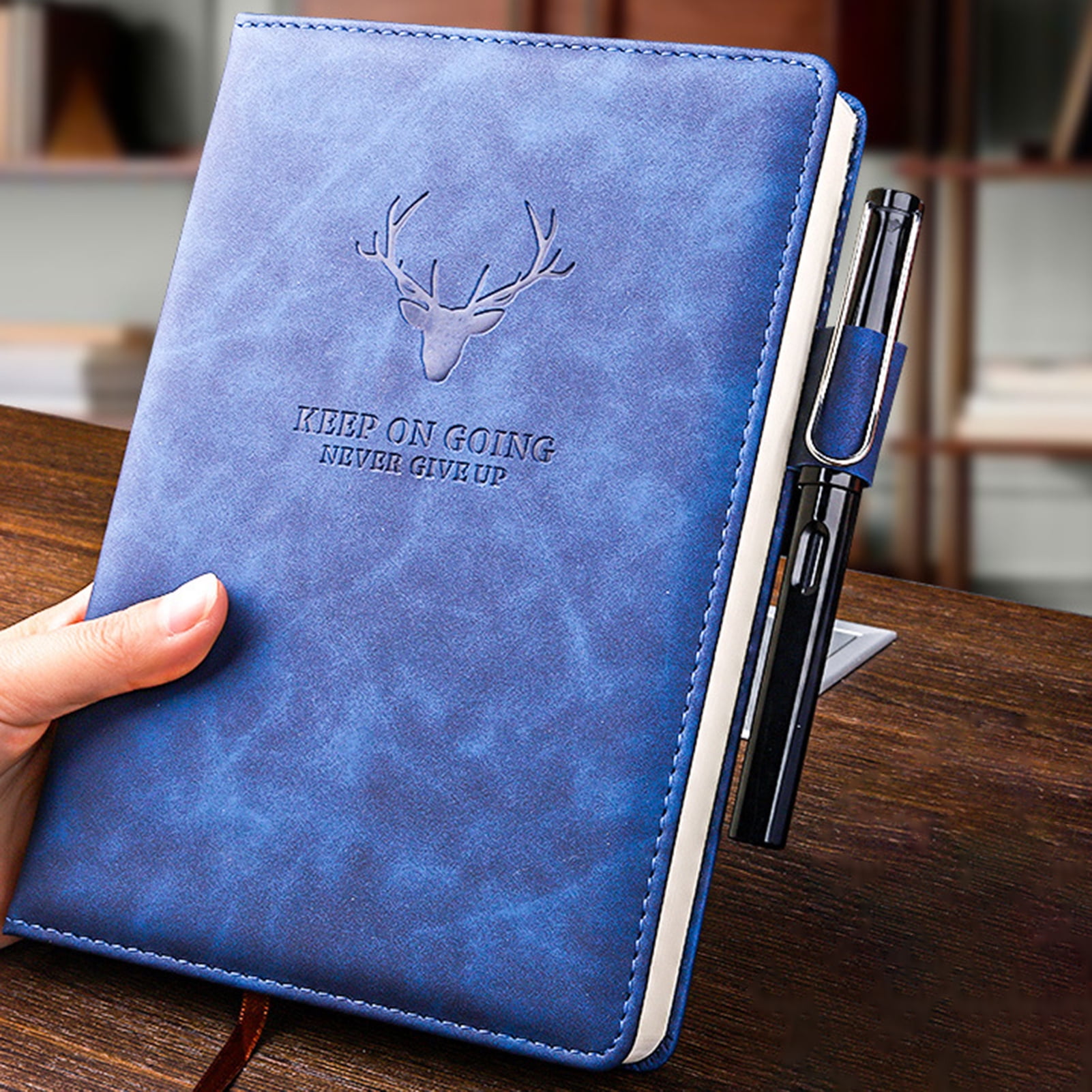 Huanledash 360 Pages A5 Faux Leather Thick Business Notebook Sketch Journal Diary with Pen